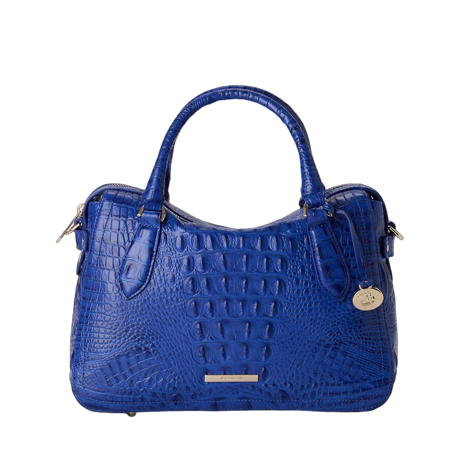 Brahmin Alden Road Collection Micaela Satchel, Blue Alden Road