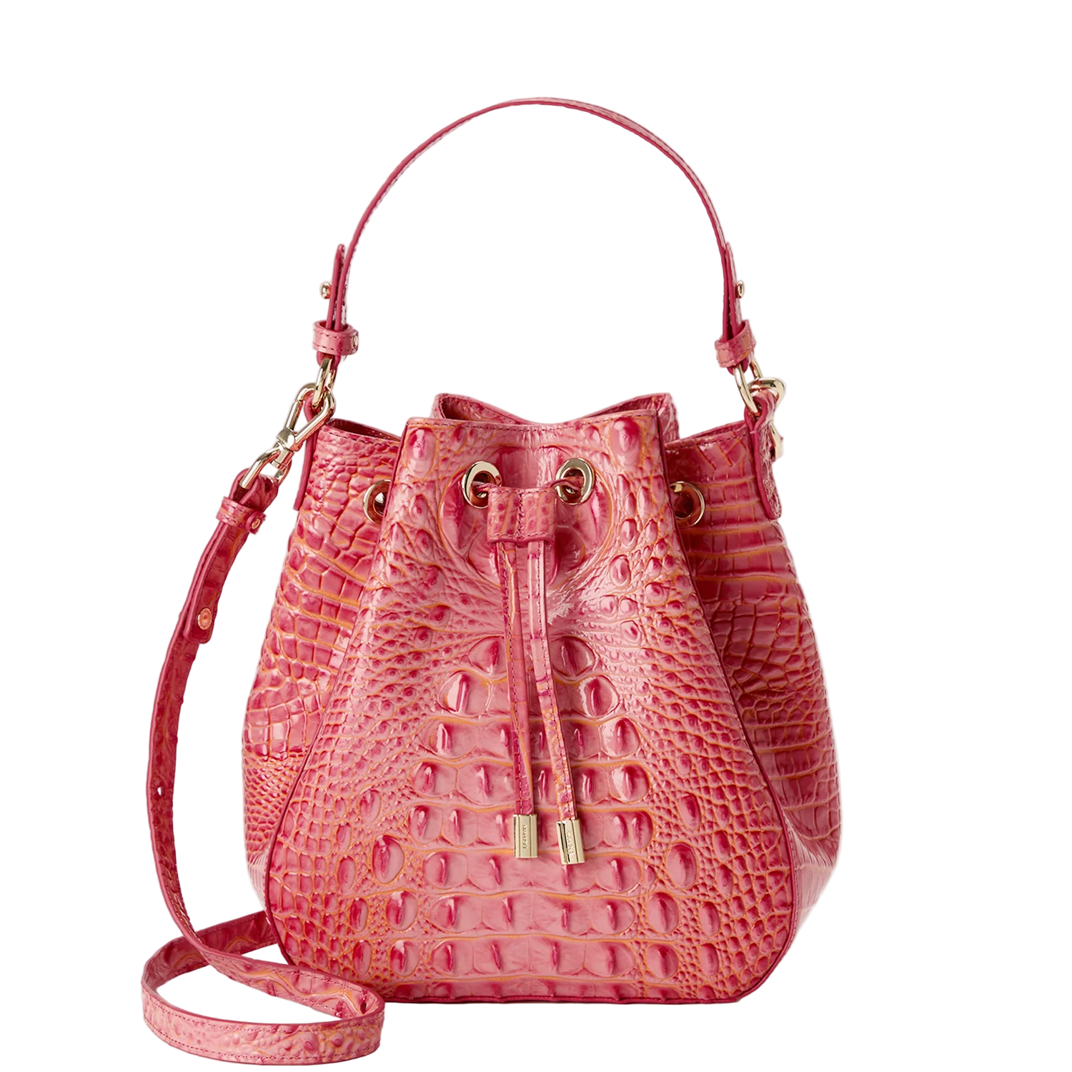 Brahmin Melbourne Collection Melinda Shoulder Bag, Coral Snapdragon