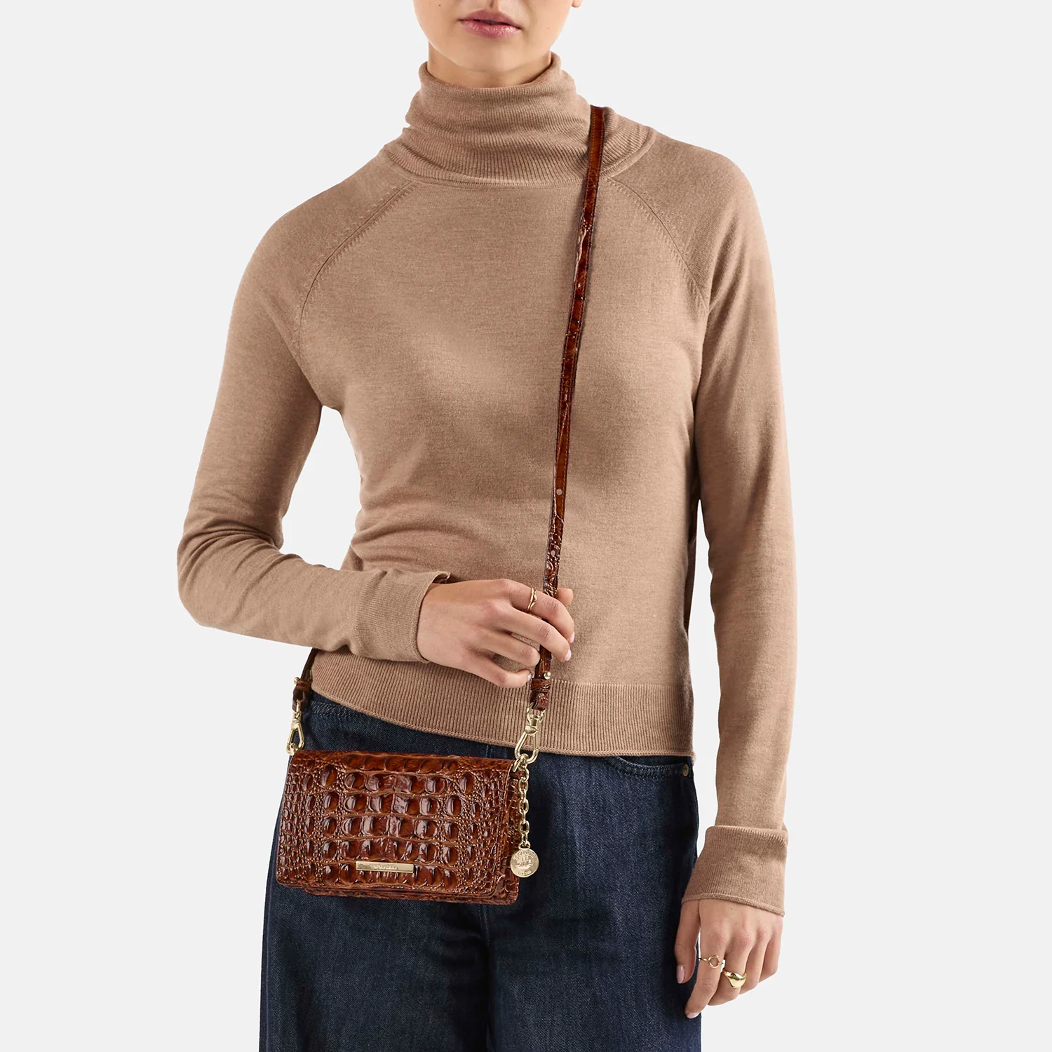 Brahmin Melbourne Collection Minuette Crossbody, Golden Lynx