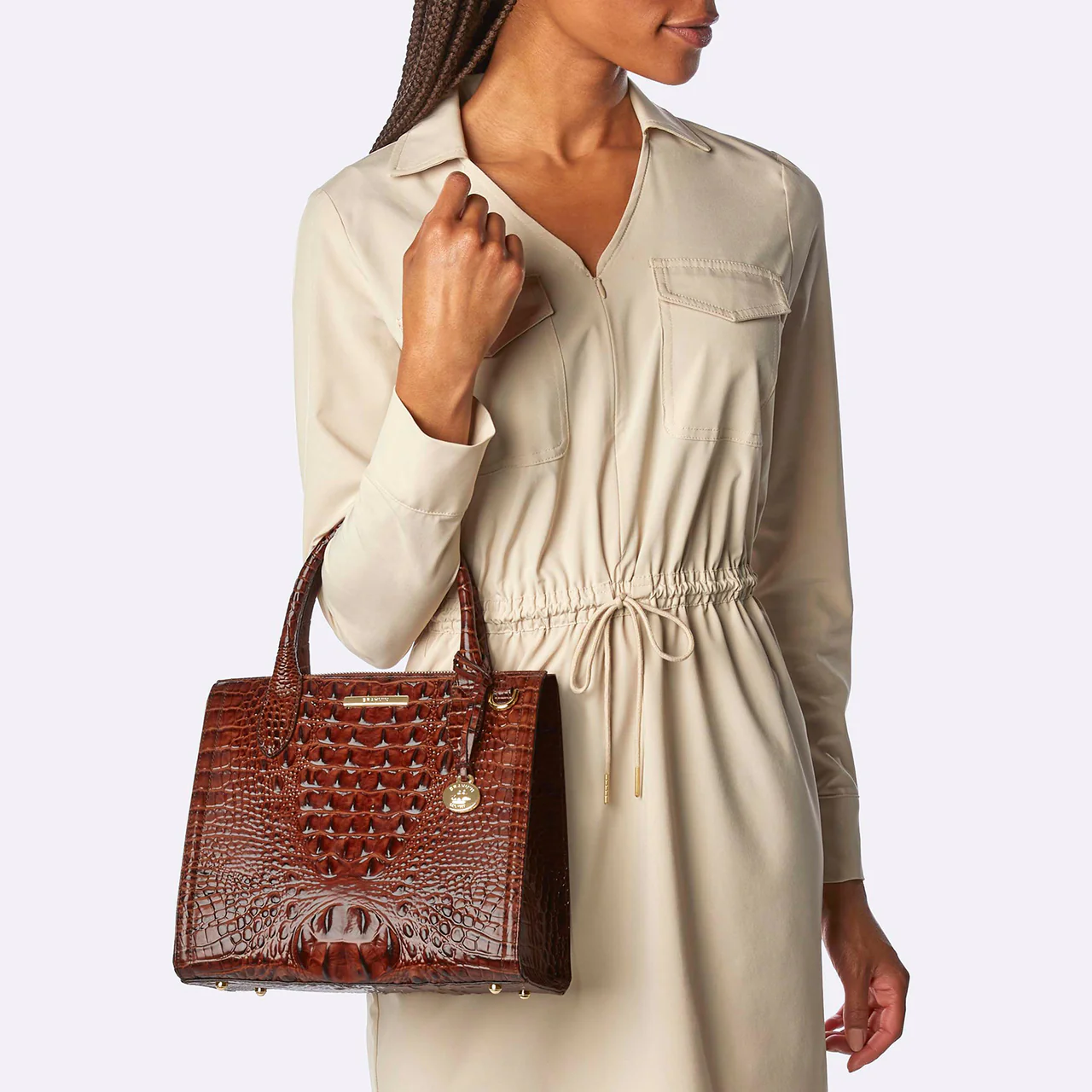 Brahmin Melbourne Collection Small Caroline Satchel, Windchime