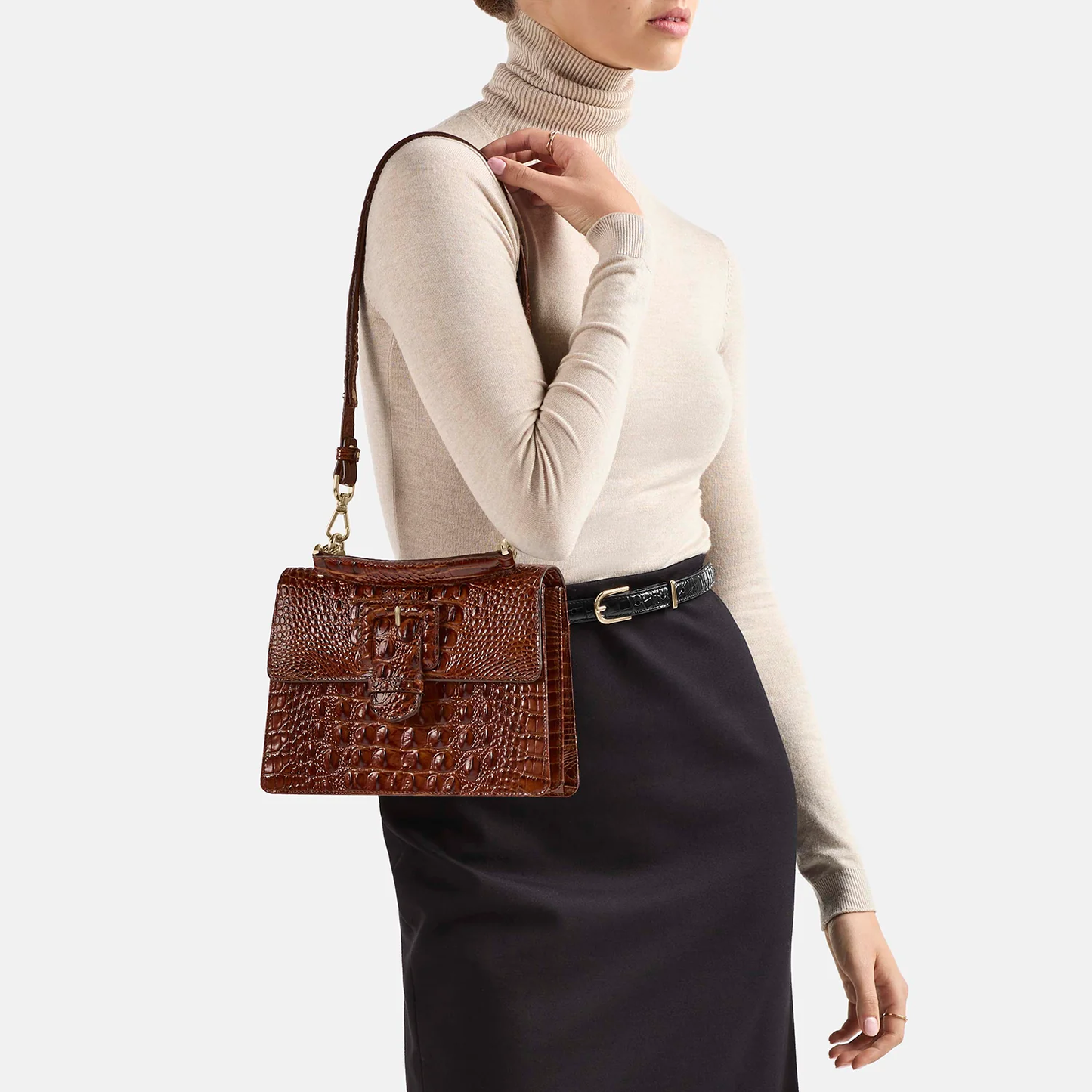 Brahmin Melbourne Collection Small Hallie Satchel, Affection