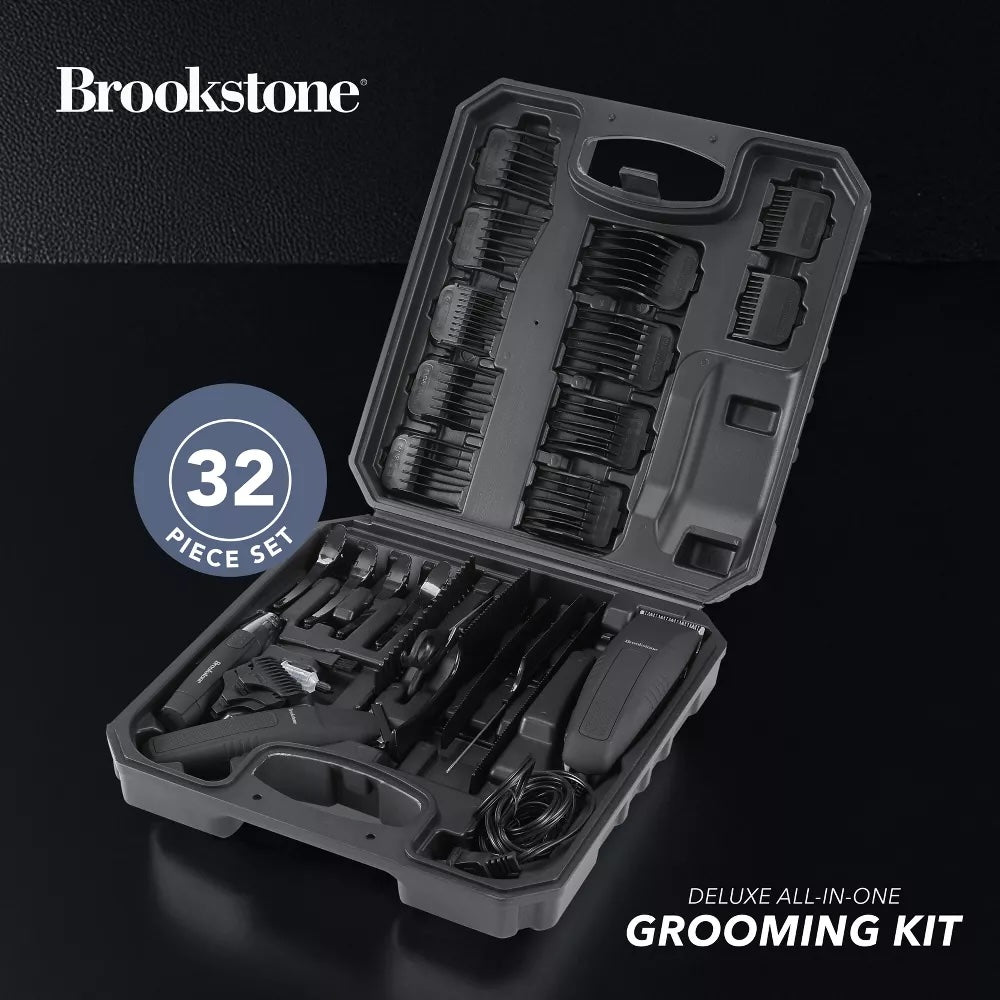 Brookstone 32 Piece Deluxe All-in-One Grooming Kit