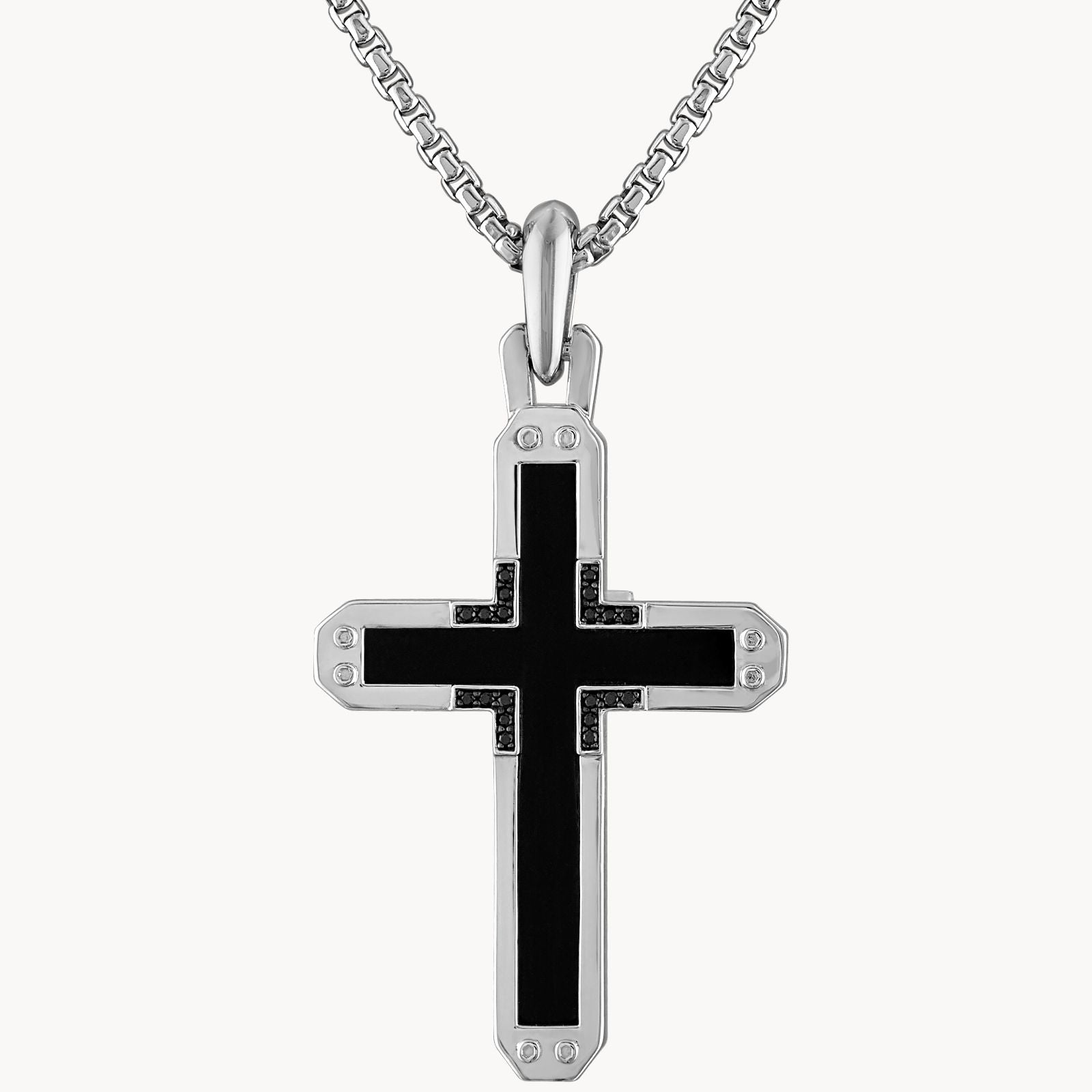 Bulova Cross Pendant & Chain