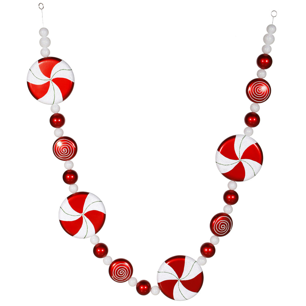 Red & White Large Candy Garland, 6'