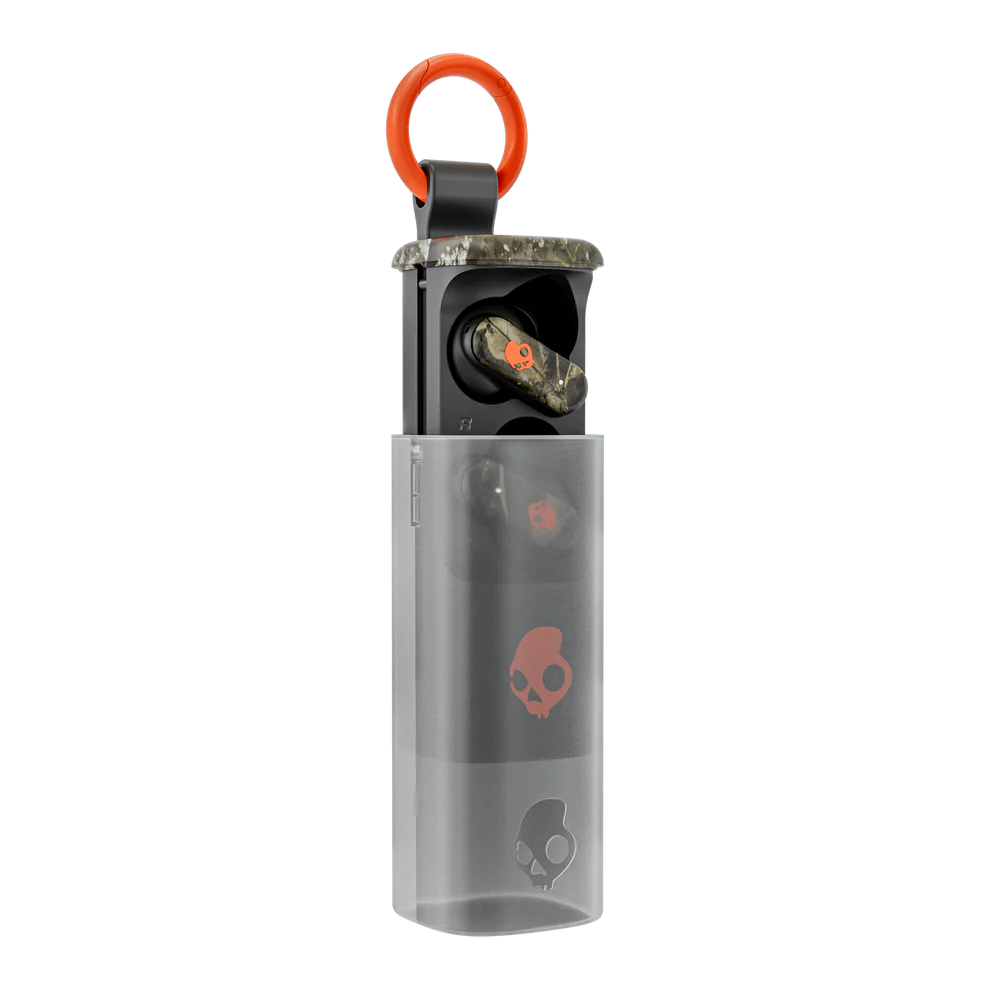 Skullcandy x Realtree Limited Edition Dime EVO Wireless Earbuds, Black/ Orange