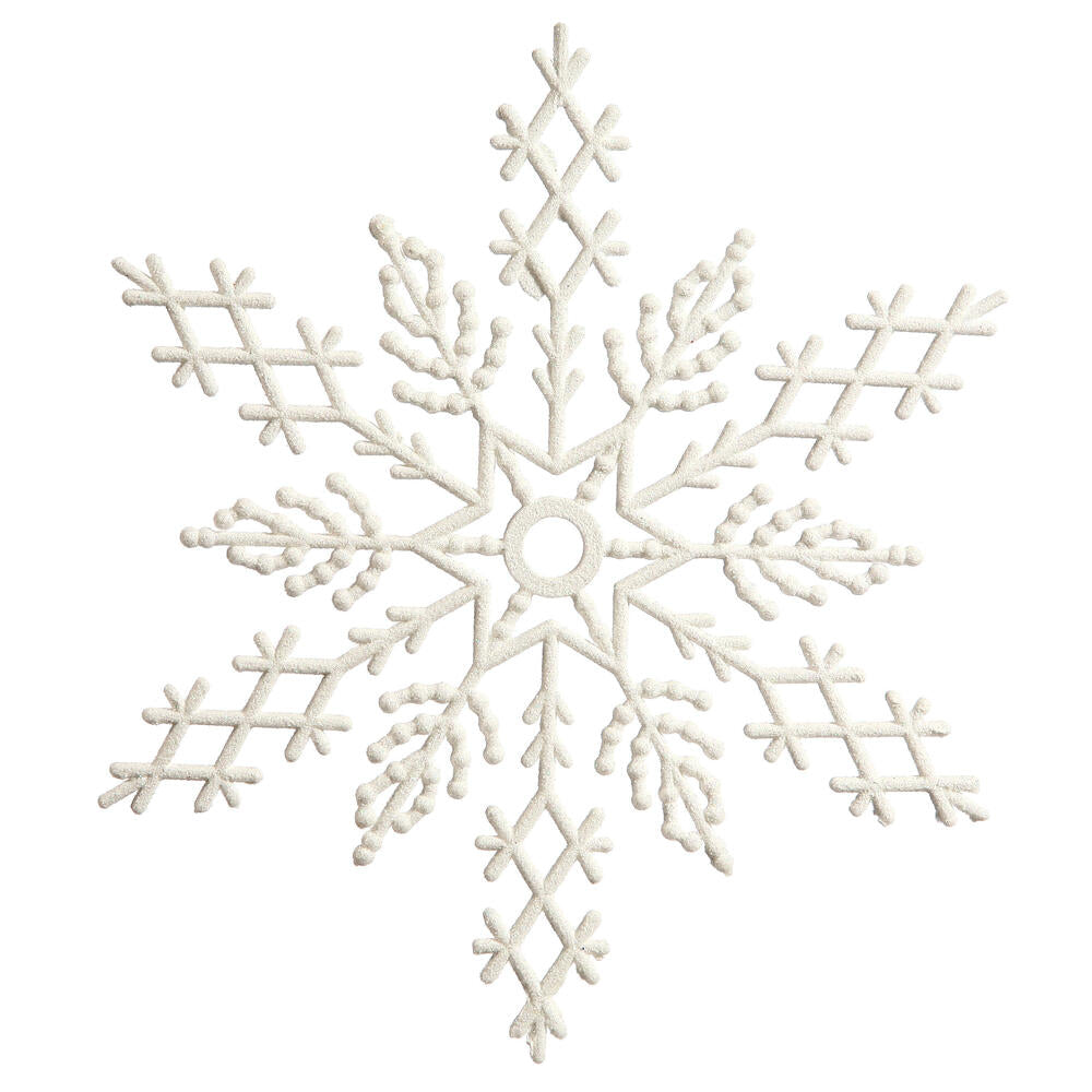 Snowflake Glitter Ornament Set, 24 Pieces