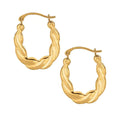10K Puffy Scalloped Hoop Earrings