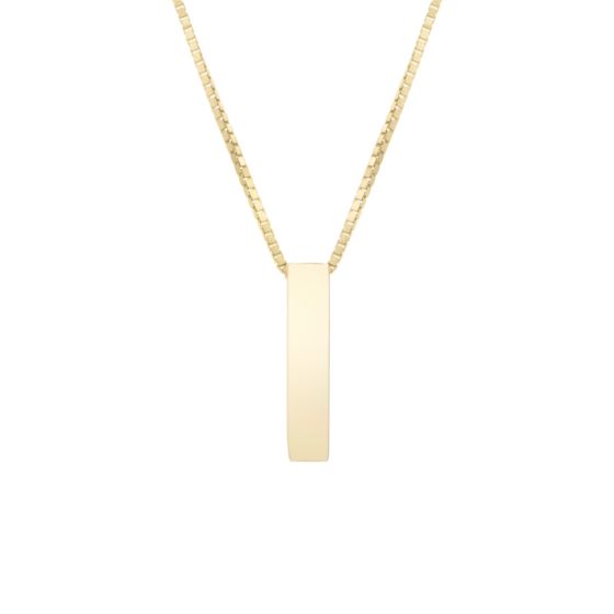 14K Block Letter Initial Necklace