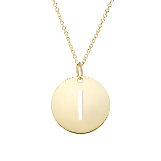 14K Initial Pendant Necklace