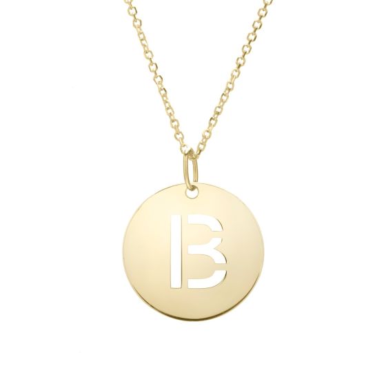 14K Initial Pendant Necklace