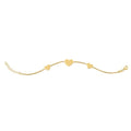 14K Plated Hearts Station Bracelet