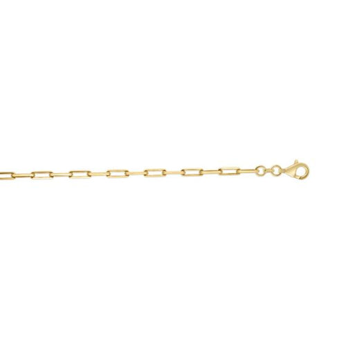 14K Plated Paperclip Chain Necklace, 2.95mm