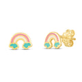 14K Rainbow Earrings