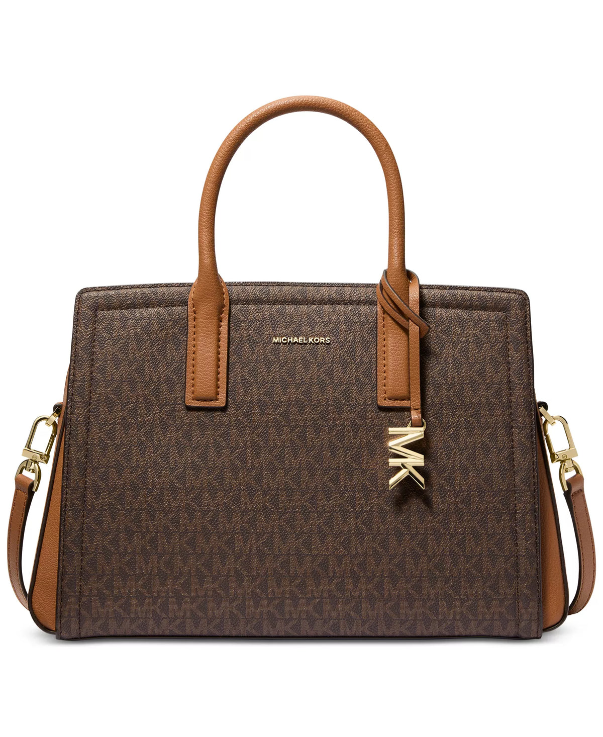 Michael Kors Laila Medium Satchel, Signature Brown