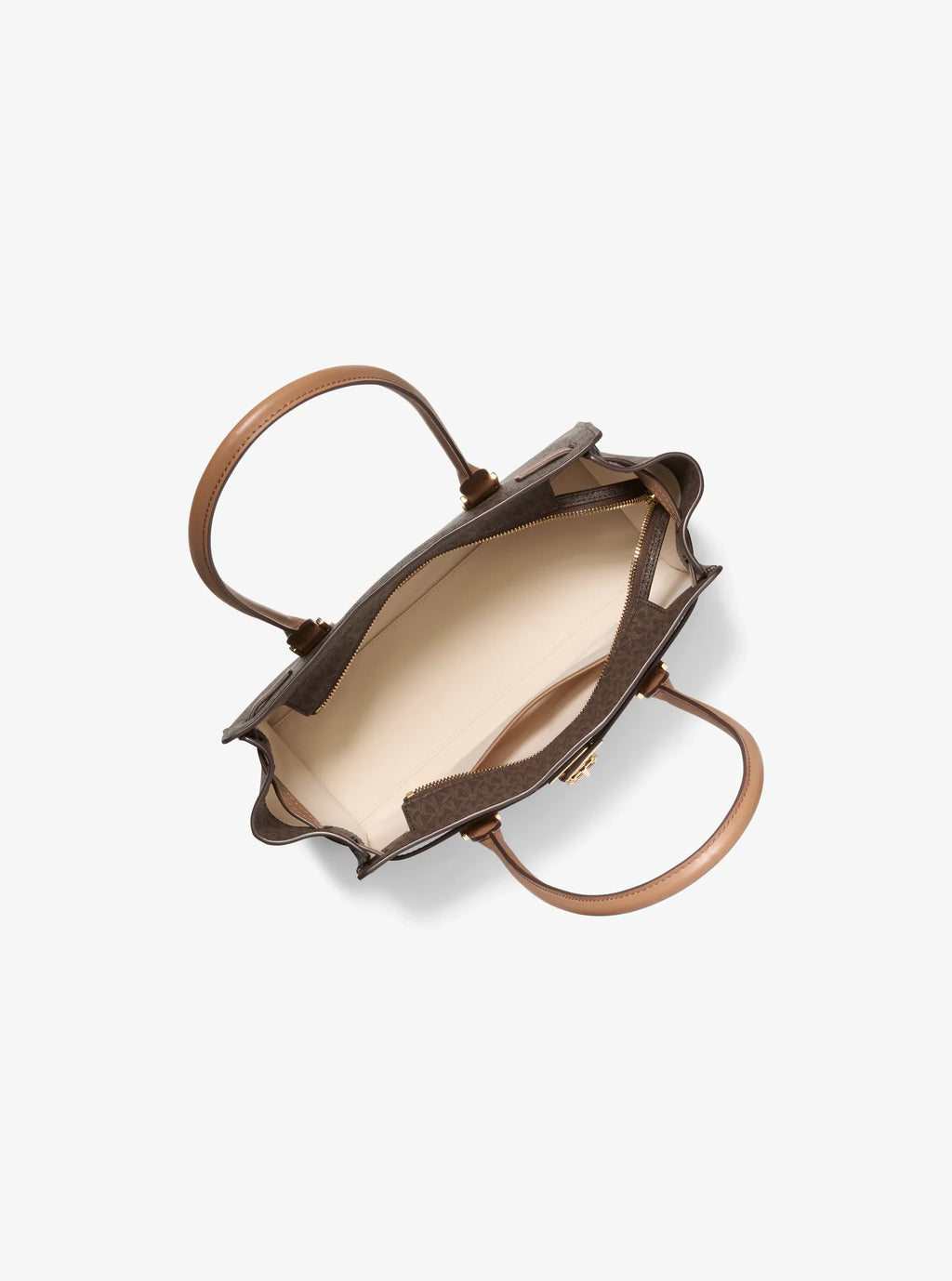 Michael Kors Hamilton Moderne Small Satchel, Signature Brown
