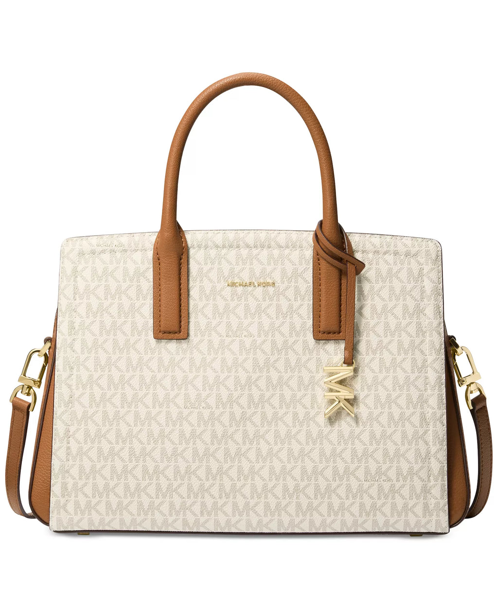 Michael Kors Laila Medium Satchel, Signature Vanilla