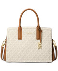 Michael Kors Laila Medium Satchel, Signature Vanilla