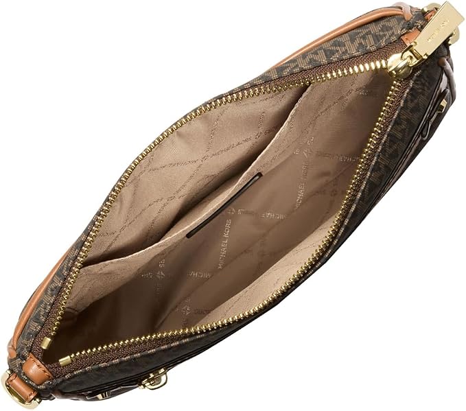 Michael Kors Jet Set Charm North / South Crossbody, Brown Signature