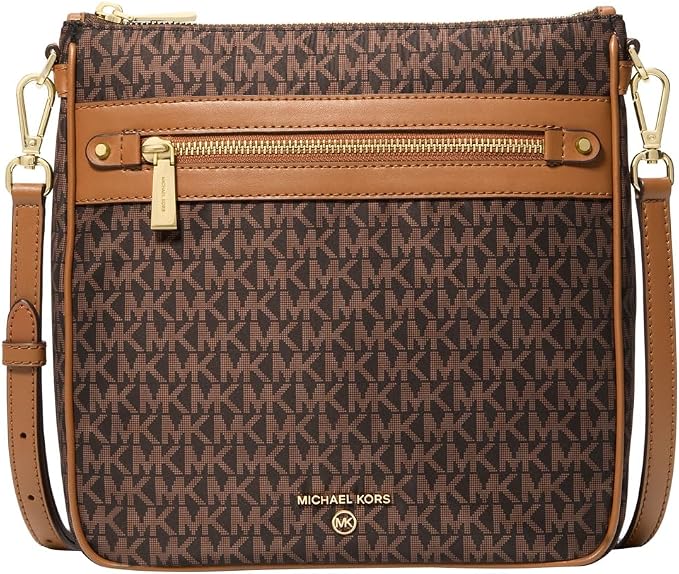 Michael Kors Jet Set Charm North / South Crossbody, Brown Signature