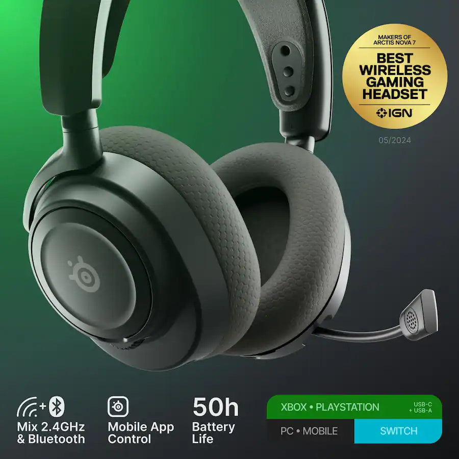 SteelSeries Arctis Nova 7X Gen 2 Wireless Headset, Black
