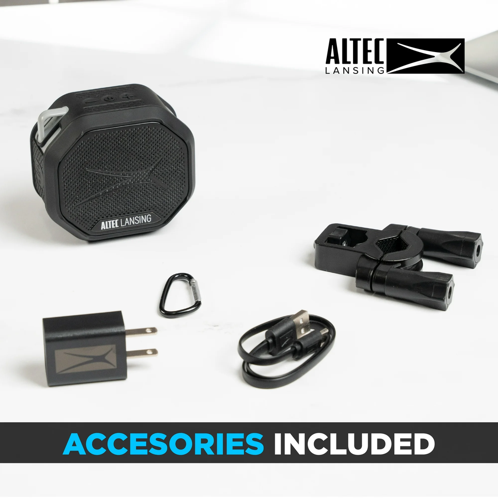 Altec Lansing HydraTrek EverythingProof Bluetooth Speaker, Black