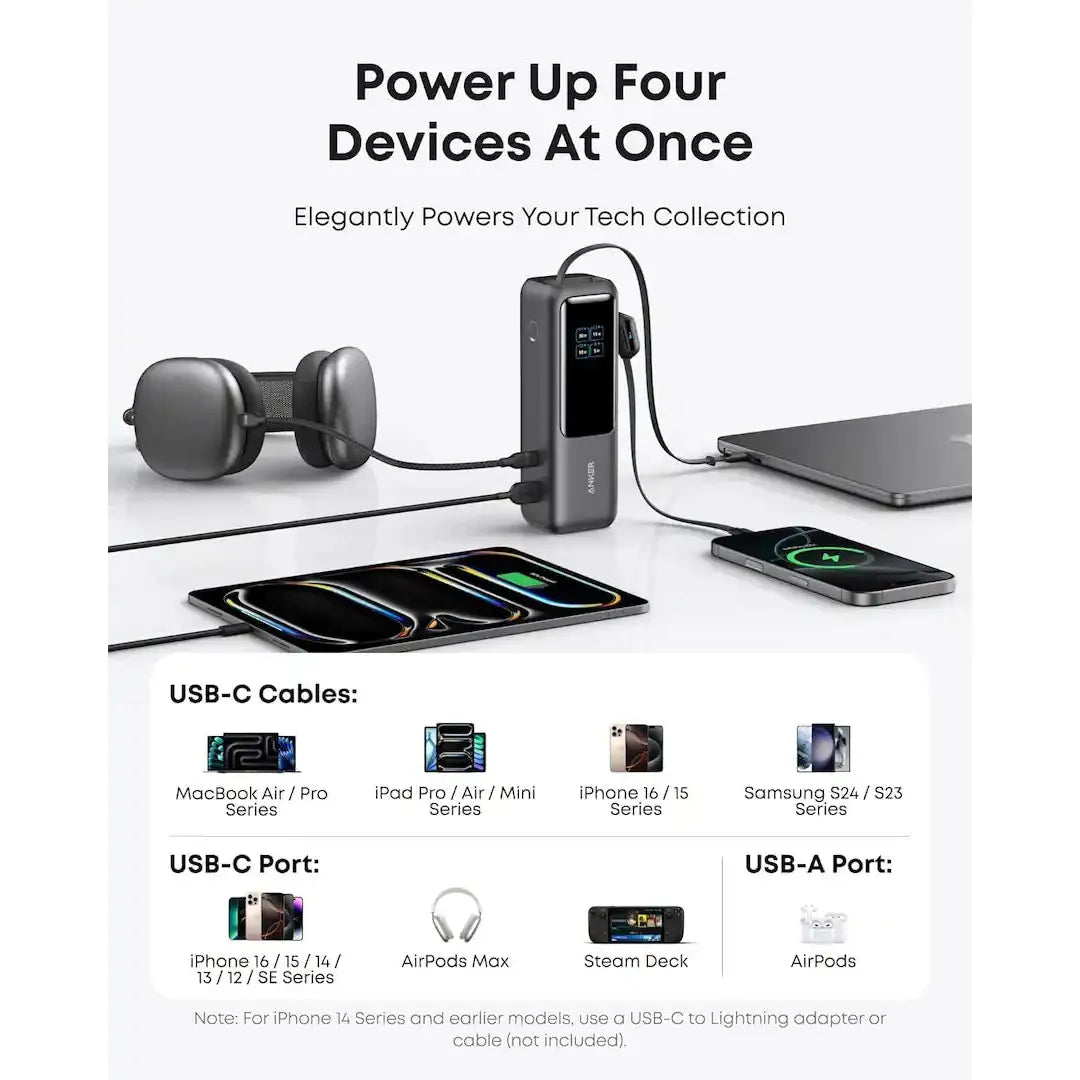 Anker Laptop Power Bank 25K 165W, Black