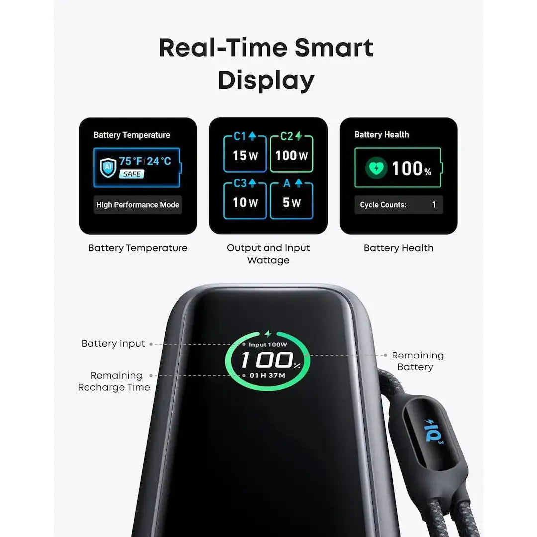 Anker Laptop Power Bank 25K 165W, Black