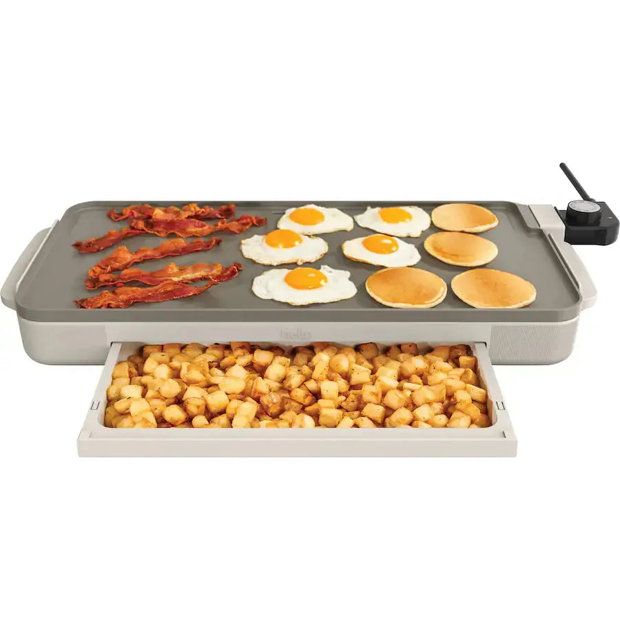 Bella Electric Griddle with Warming Tray, Oatmilk