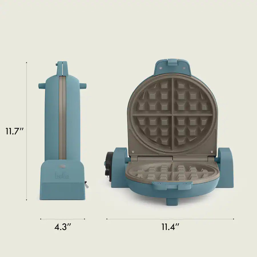 Bella Flip & Store Belgian Waffle Maker, Surf