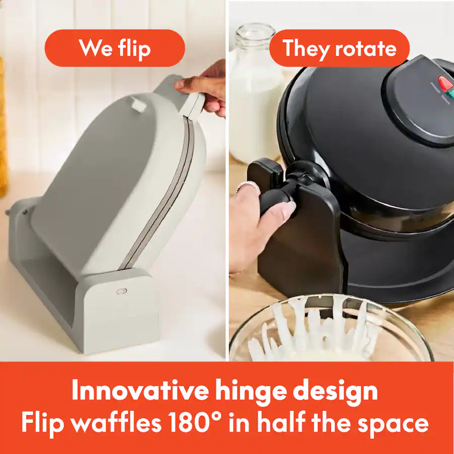 Bella Flip & Store Belgian Waffle Maker, Oatmilk
