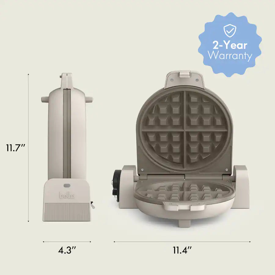 Bella Flip & Store Belgian Waffle Maker, Oatmilk