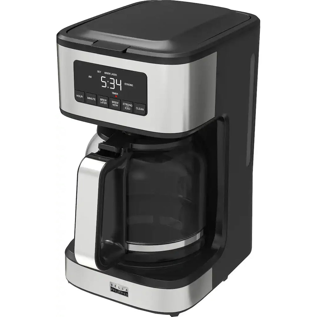Bella PRO - 12-Cup Programmable Coffee Maker - Stainless Steel