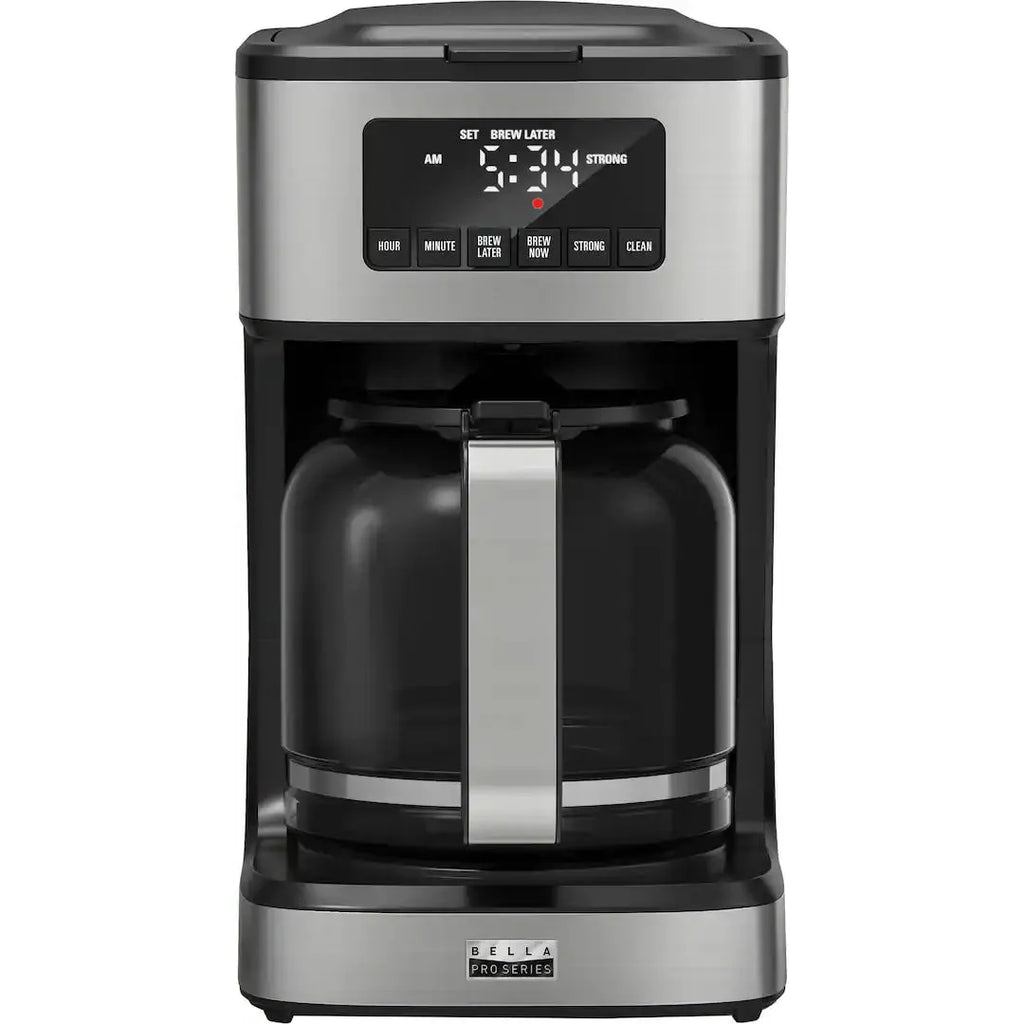 Bella PRO - 12-Cup Programmable Coffee Maker - Stainless Steel