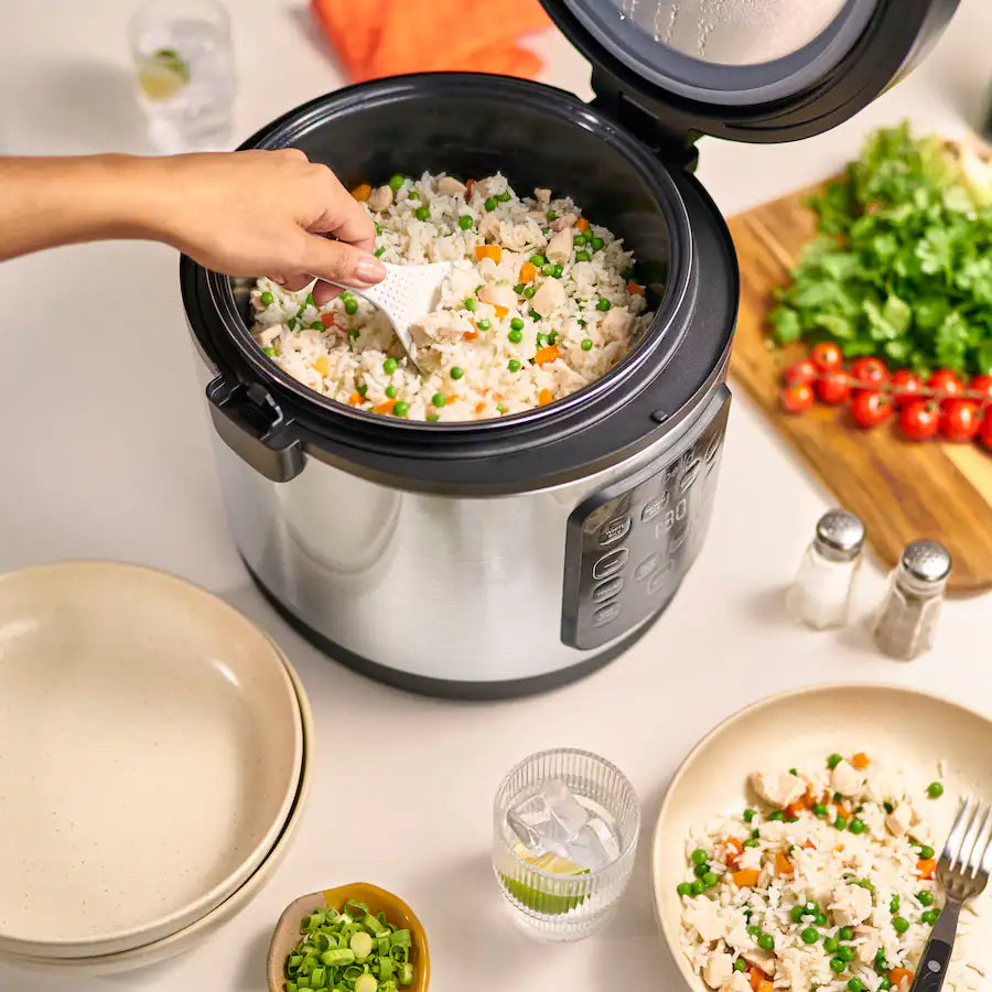 Bella PRO 20 Cup Digital Rice Cooker, Stainless Steel