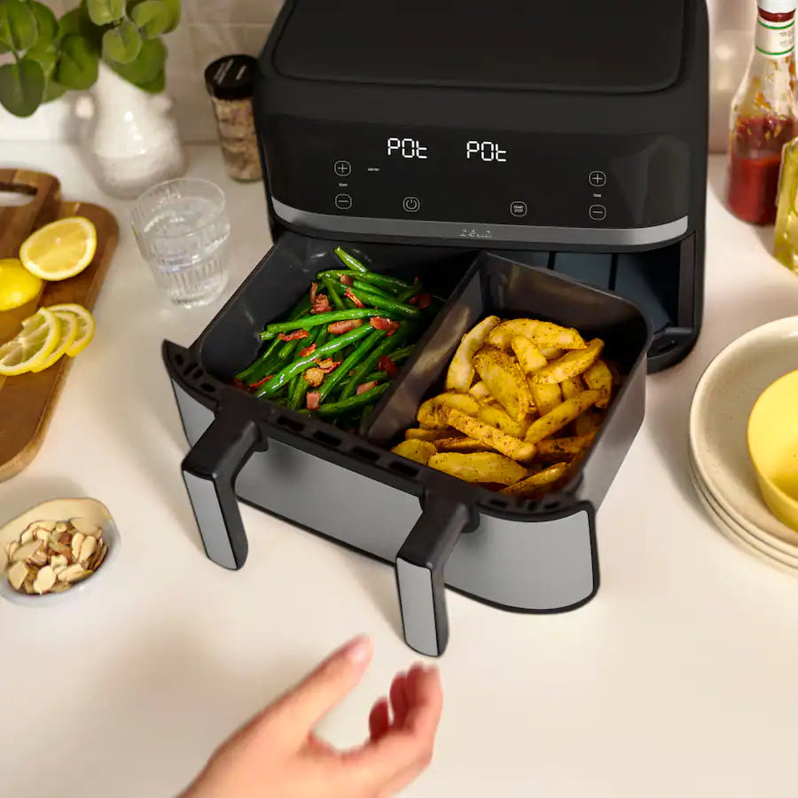 Bella PRO 4 Quart TriZone Touchscreen Air Fryer, Stainless Steel