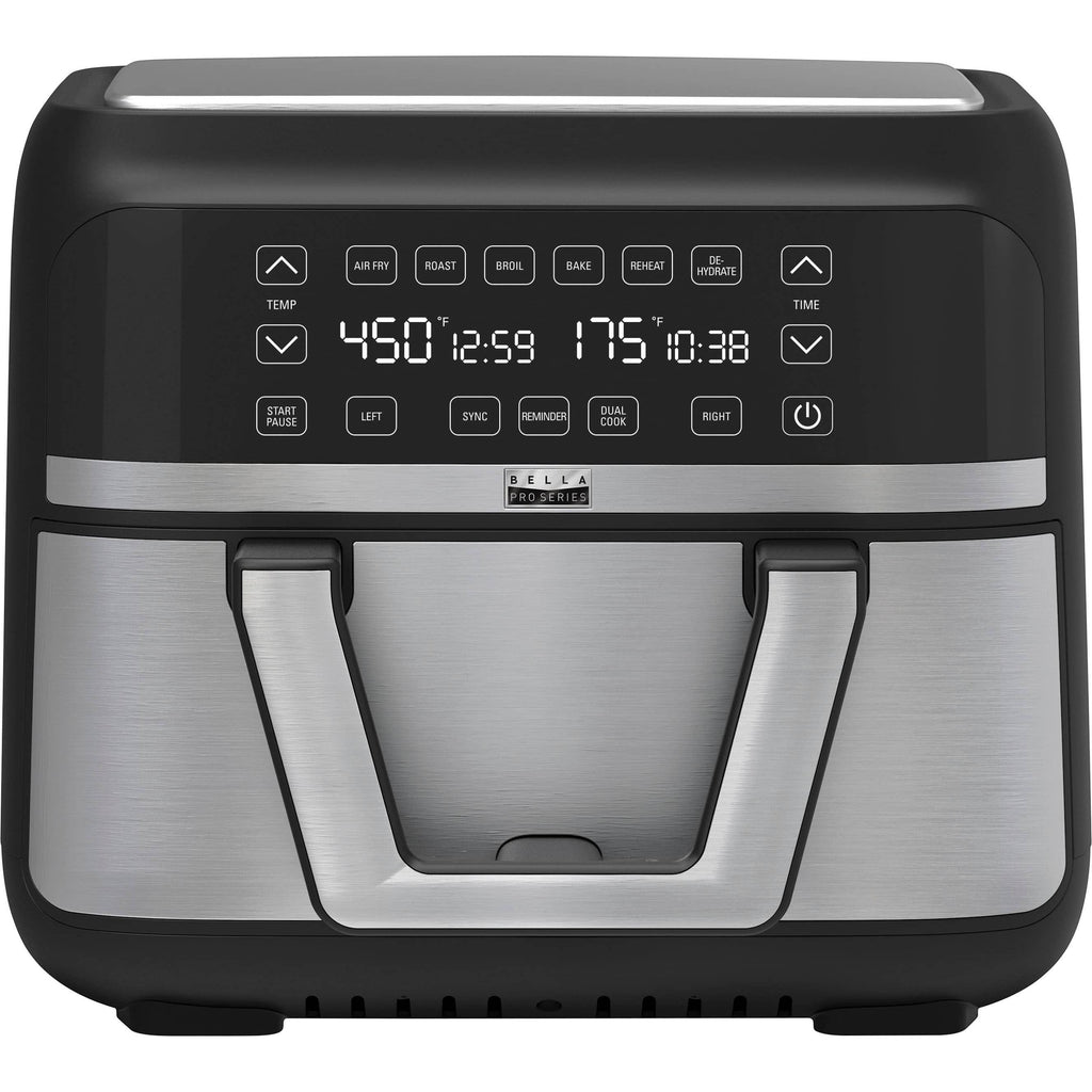 Bella PRO 9 Quart TriZone Touchscreen Air Fryer, Stainless Steel