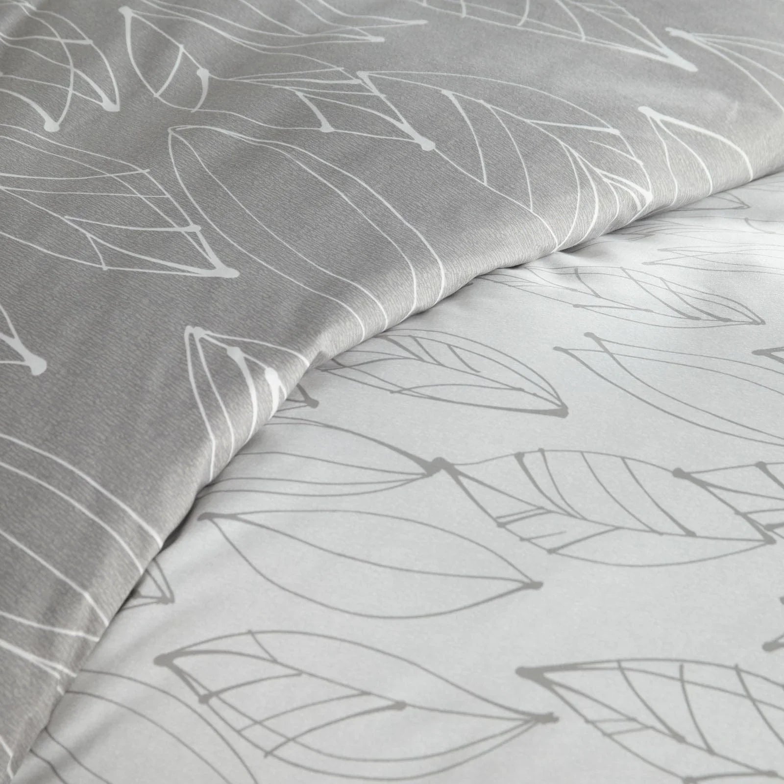 Botanical Reversible Comforter Set, Grey