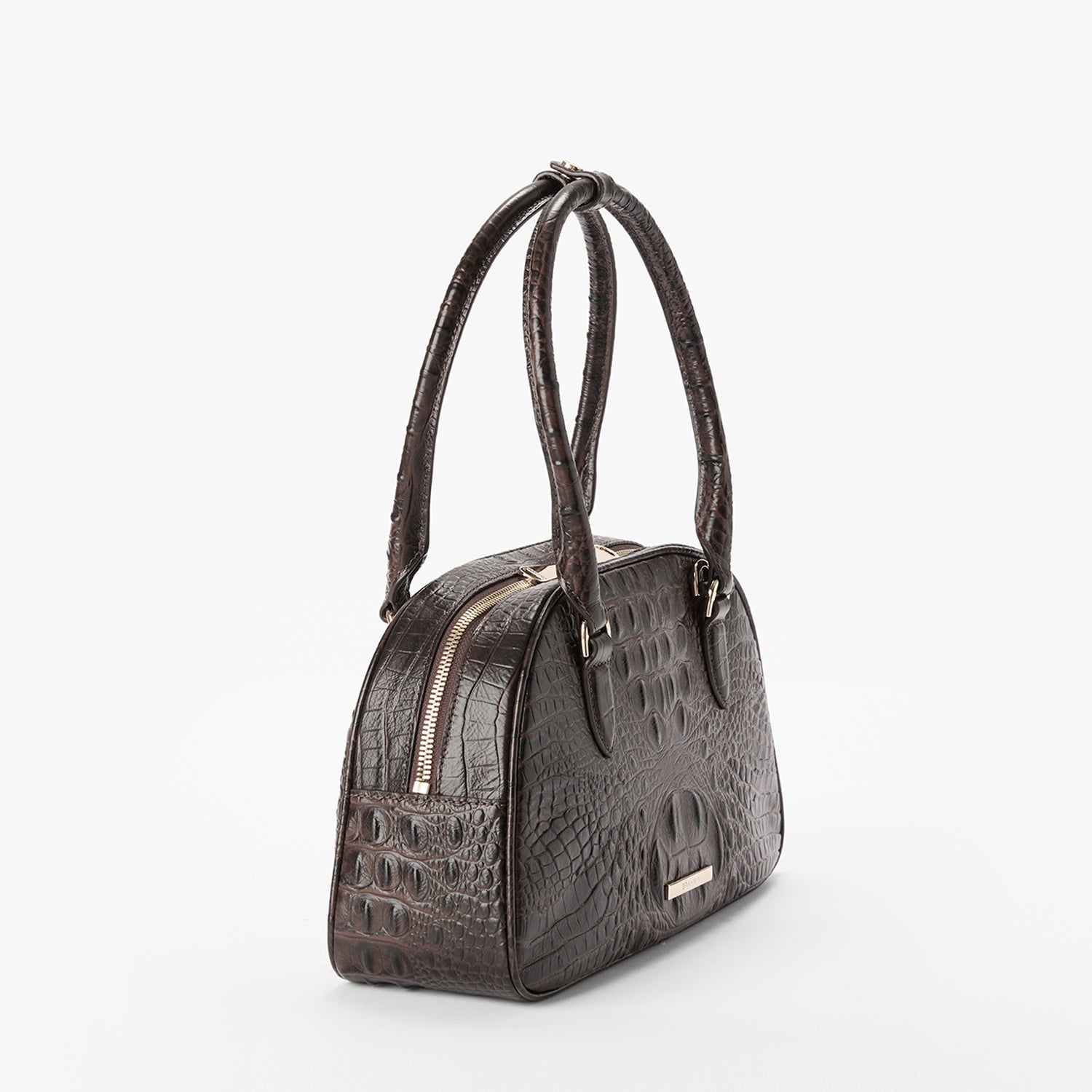 Brahmin Alden Road Collection Angie Satchel, Chocolate