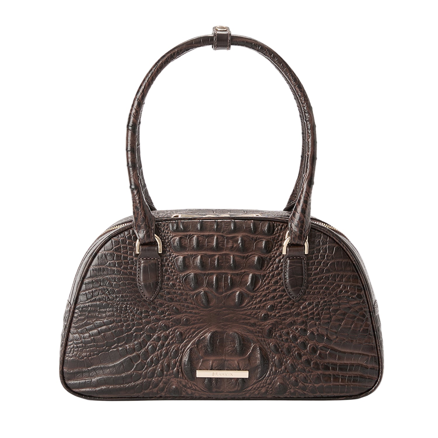 Brahmin Alden Road Collection Angie Satchel, Chocolate