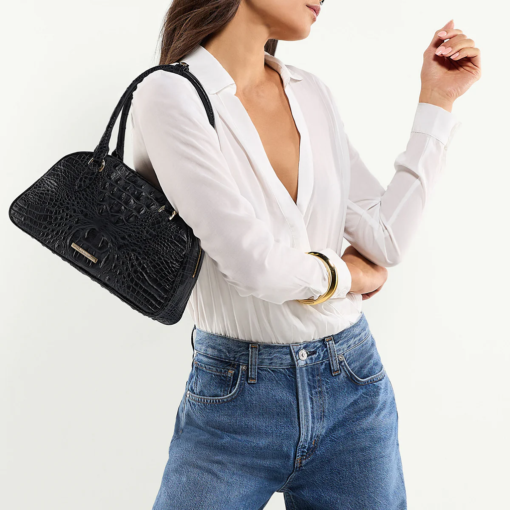 Brahmin Alden Road Collection Angie Satchel, Palm