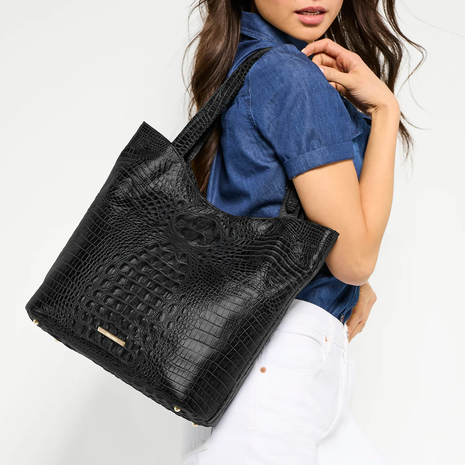 Brahmin Alden Road Collection Brayden Tote, Black Alden Road