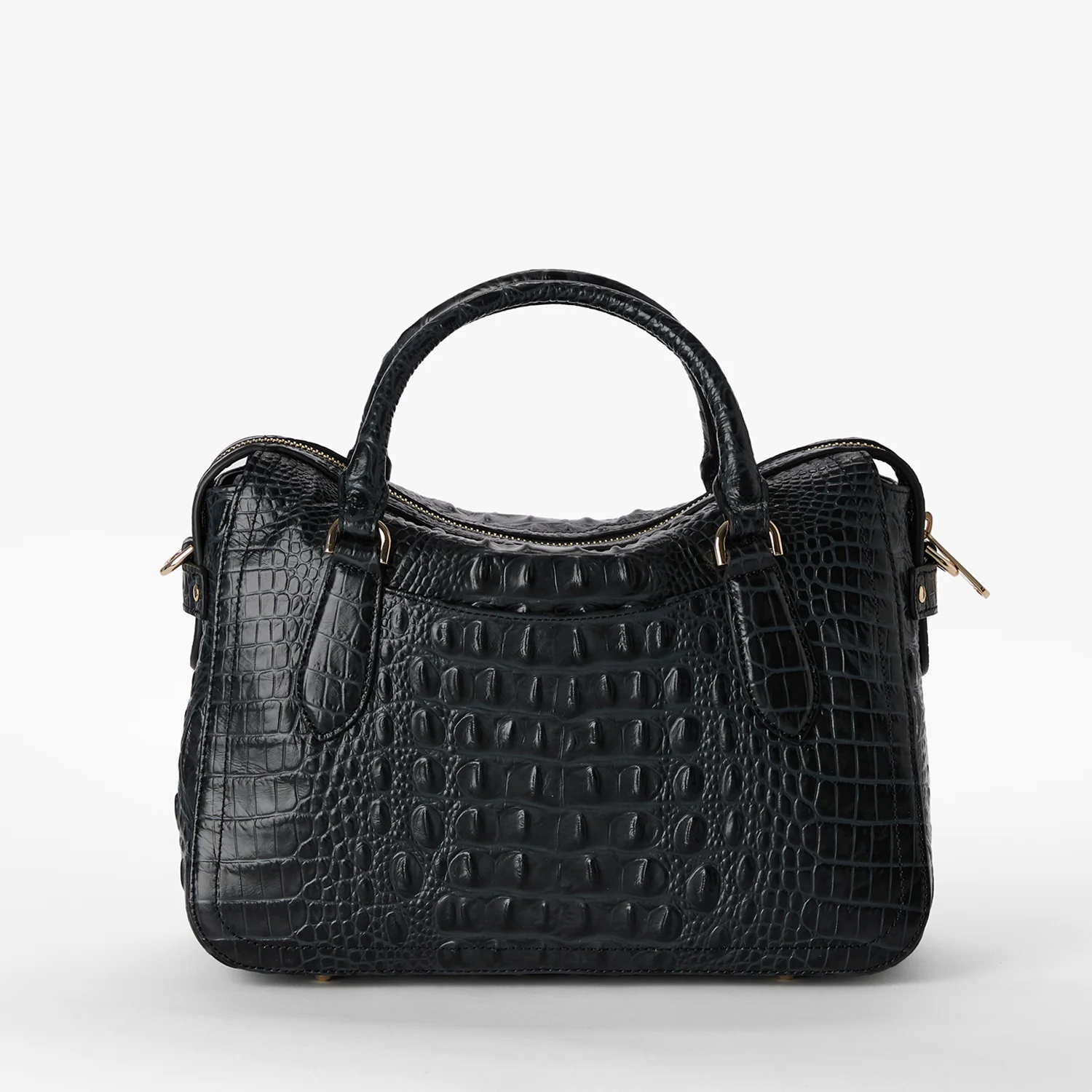 Brahmin Alden Road Collection Micaela Satchel, Black Alden Road