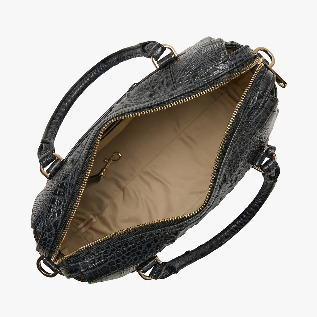 Brahmin Alden Road Collection Micaela Satchel, Black