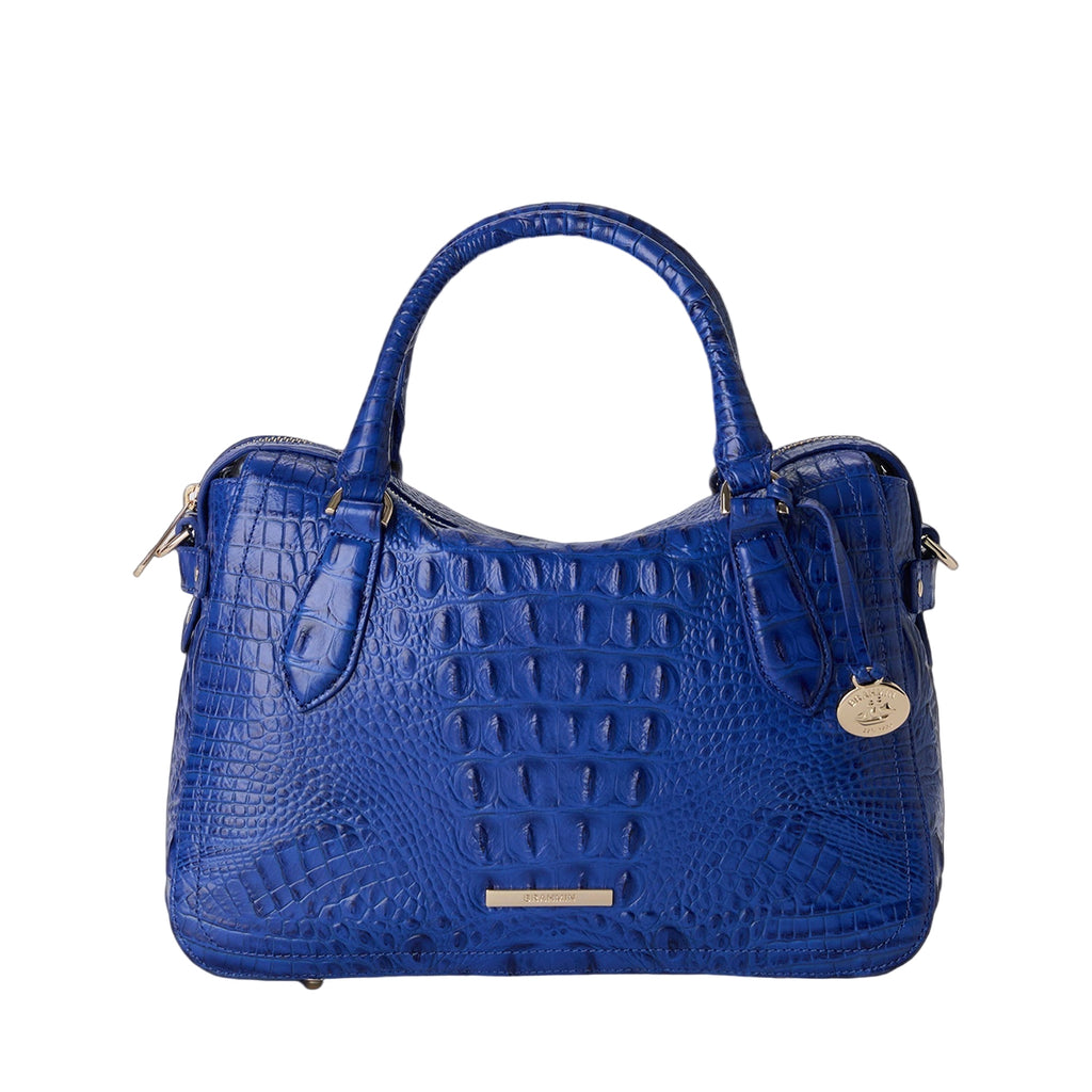 Brahmin Alden Road Collection Micaela Satchel, Blue Alden Road