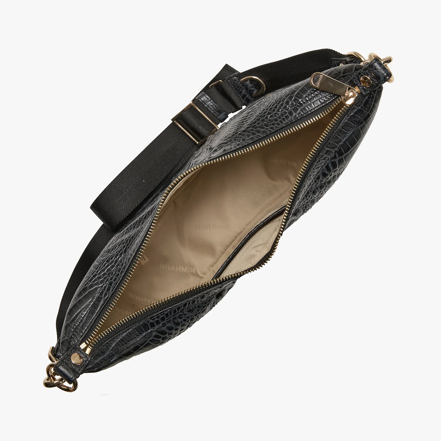 Brahmin Alden Road Collection Percy Crossbody, Black Alden Road