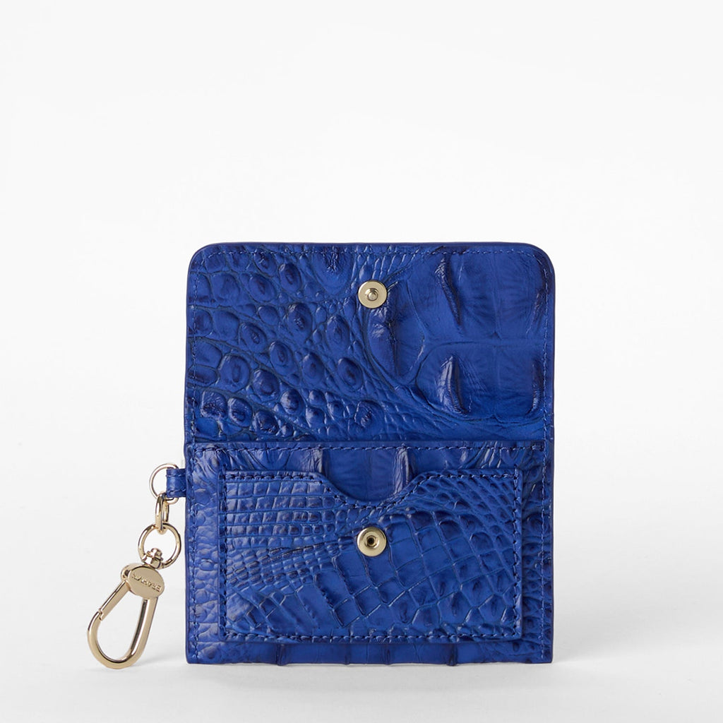 Brahmin Alden Road Collection Ricki Clip on Wallet, Blue Alden Road