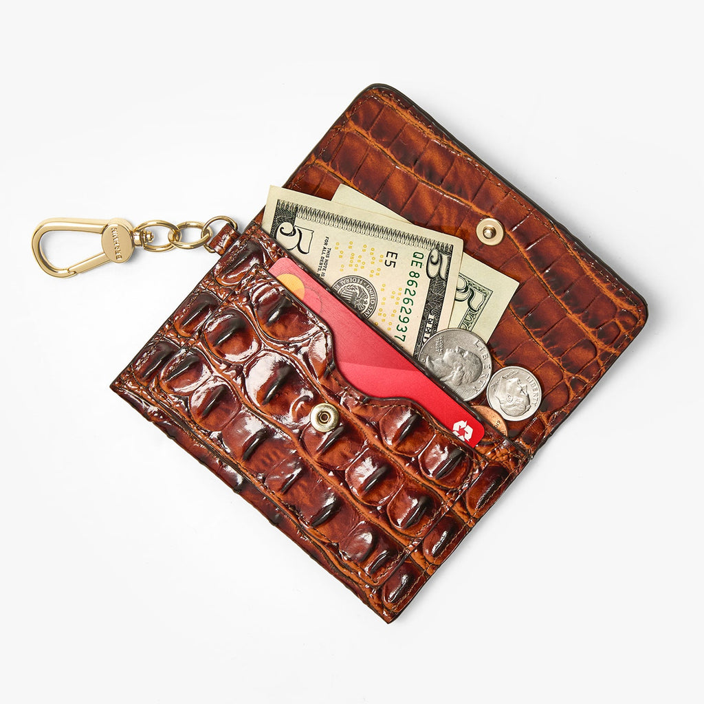 Brahmin Alden Road Collection Ricki Clip on Wallet, Blue Alden Road