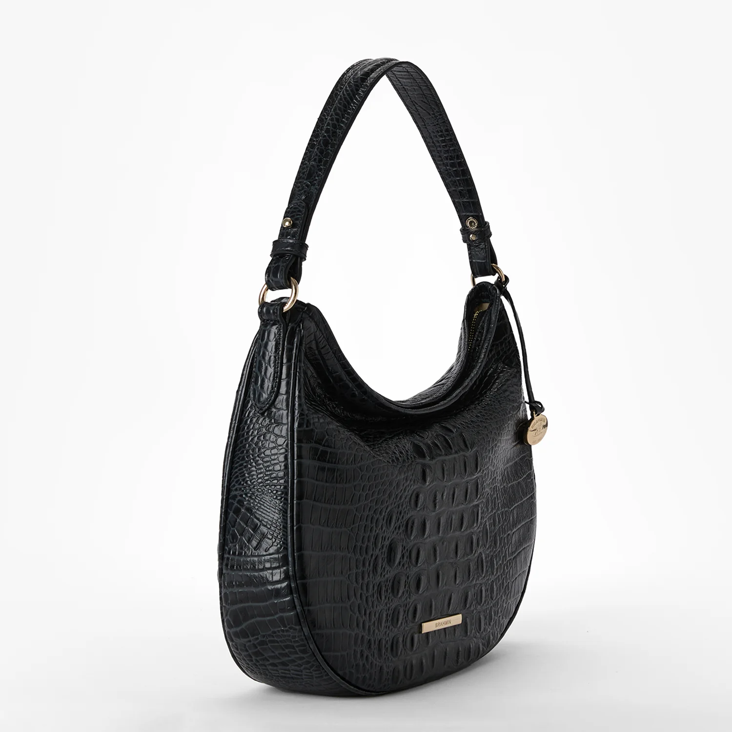 Brahmin Alden Road Collection Small Kathleen Shoulder Bag, Black Alden Road