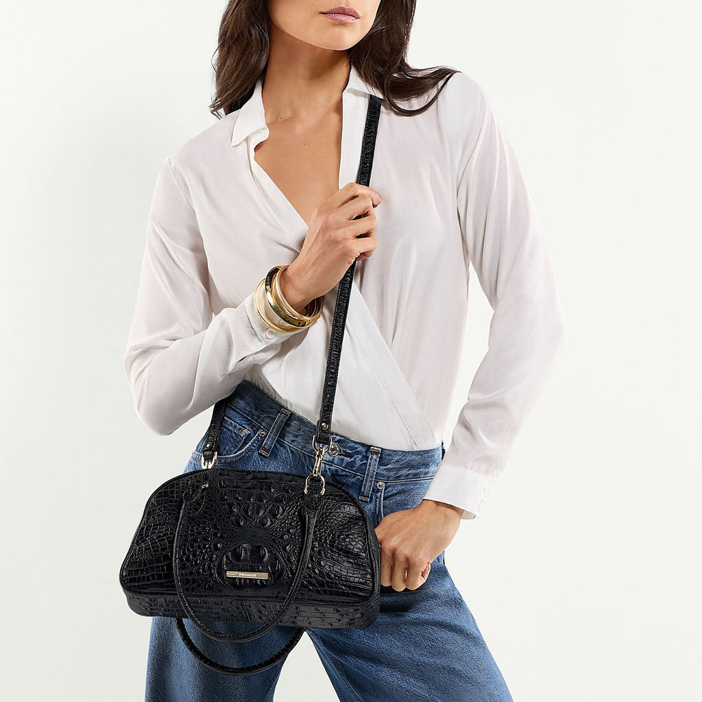 Brahmin Belcanto Collection Angie Satchel, Taupe