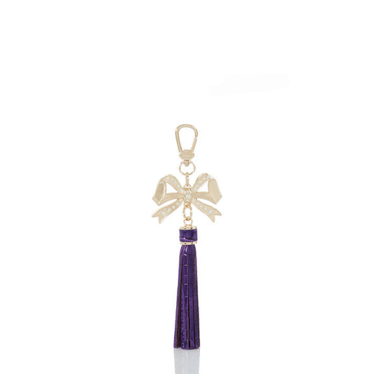 Brahmin Bowtie Charm Tassel, Royal Purple